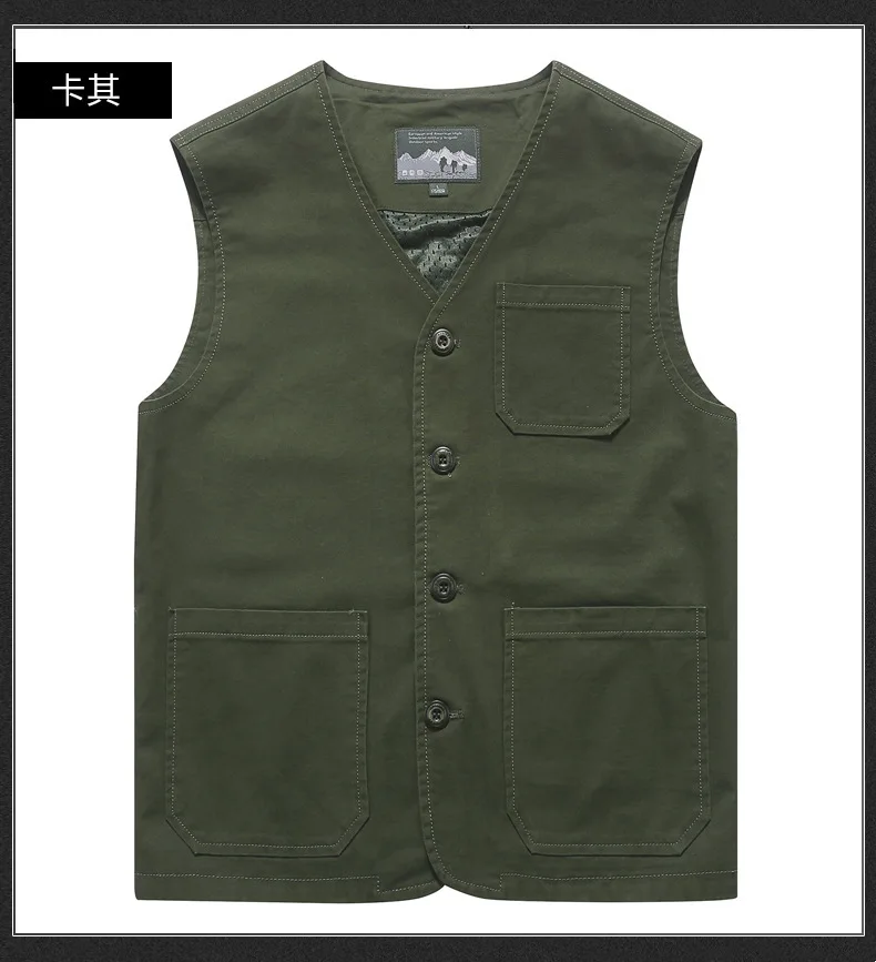 8513 Spring New Style Middle-aged Men Bags Waistcoat Daddy Clothes V-neck Men Waistcoat