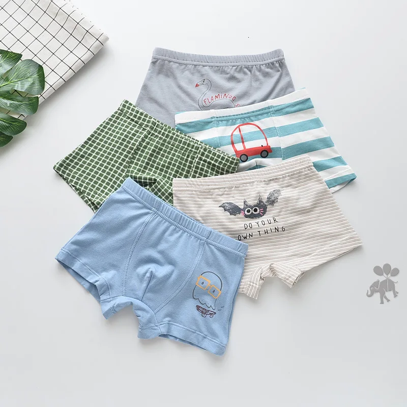 5 pcs/lot Kids Boys Underwear Cartoon Children's Shorts Panties for Baby Boy Boxers Panty Teenager Underpants 2-14T