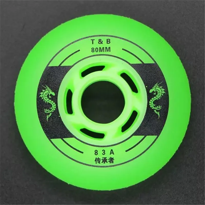 [72 мм 76 мм 80 мм] TianBo Inline Skate Wheel, 83A FSK слалом Recommand! Высокие эластичные колеса T& B для слалома уличной щетки