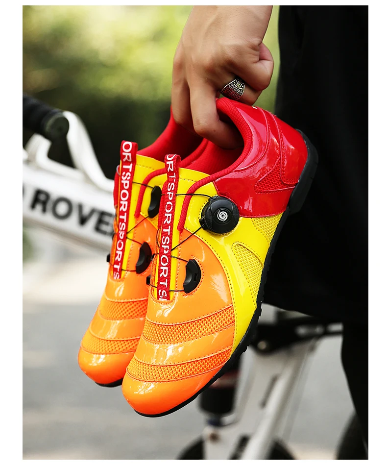 Tide Speed Lacing Professional Cycling Shoes Men Women Bicycle Sneakers Breathable Light Road Bike Shoes Outdoor Lovers