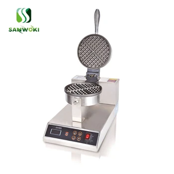

Commercial electric Digital Waffle Maker thin Iron Fixed type Thin Waffle maker machine no Rotate style Intelligent Waffle Baker