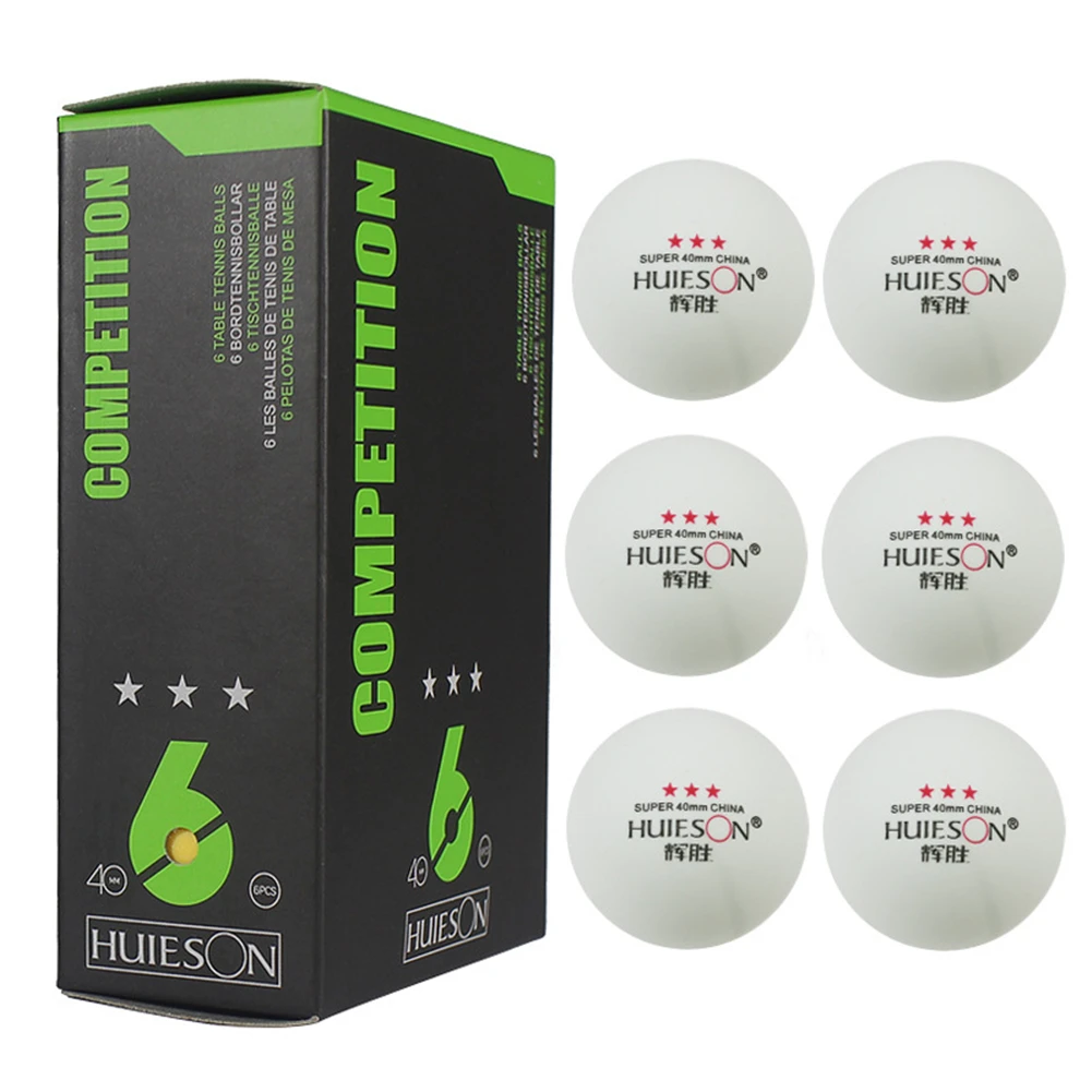 Table Tennis Balls 6pcs/bag Professional Table Tennis Ball 40mm Diameter 2.9g 3 Star Ping Pong Balls for Competition Training Low Price