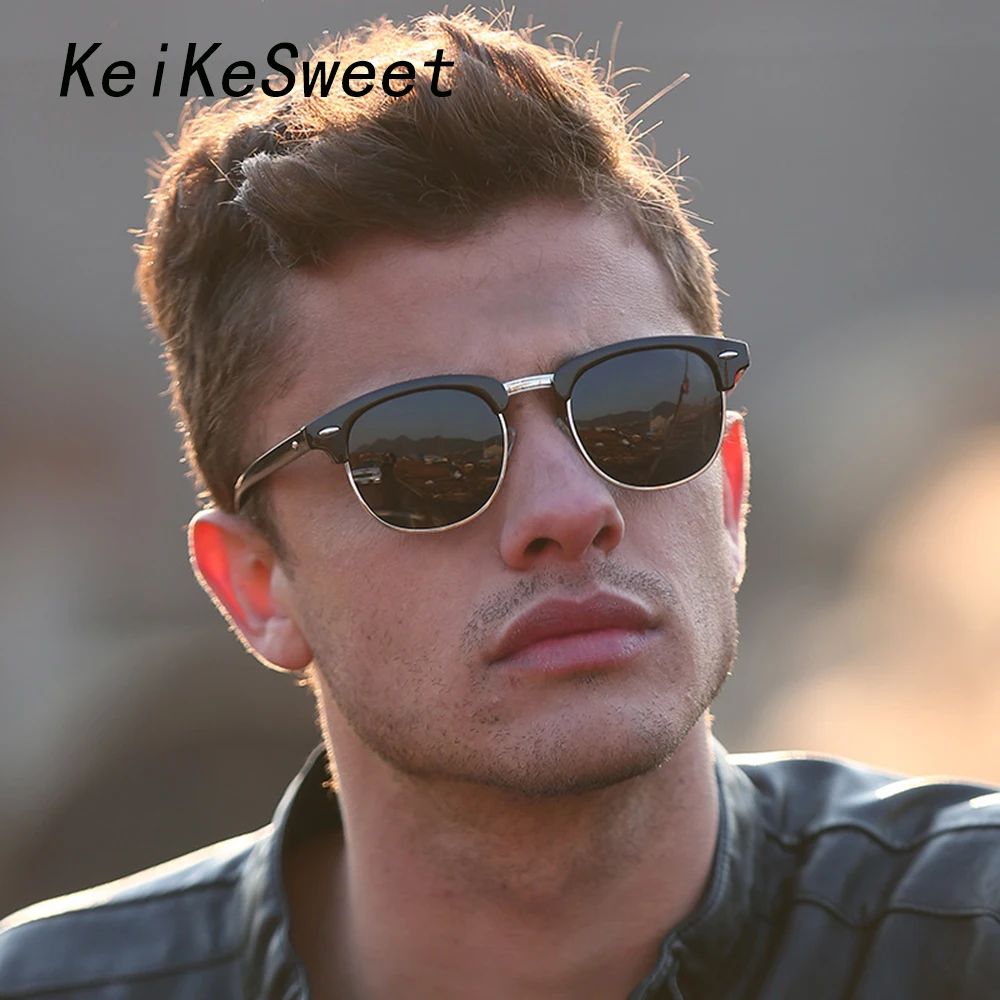 Солнцезащитные очки KeiKeSweet для мужчин и женщин UV 400 модные роскошные брендовые