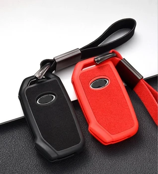 

Car Suede Leather Key Case Cover Holder For KIA KX3 Optima Forte Cerateo K3S Sportage Ceed Fob Smart Key Protective 2018 2019