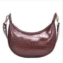 Сумки через плечо для женщин Новая мода PU Bolsa Feminina с крокодиловым узором через плечо маленькая сумка Хобо Сумка пельменья
