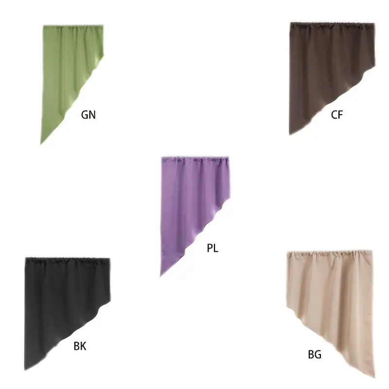 

Minimalist Blackout Short Curtain Panel Solid Color Valance Window Tiers Rod Pocket for Bedroom Cafe Kitchen Home Decor
