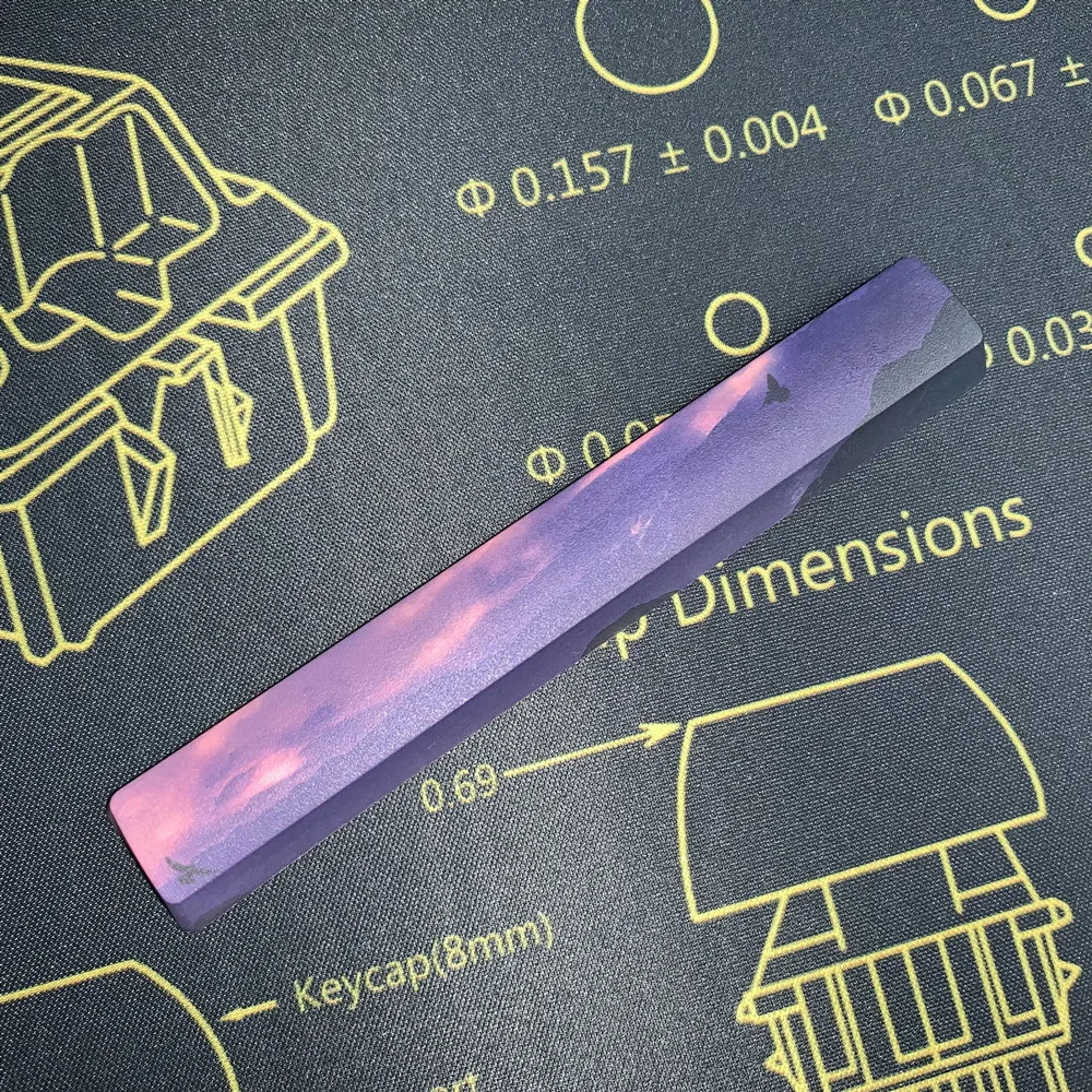  Sublimation Craft OEM Profile 6.25U PBT Space Keycaps for Cherry MX Switches Mechanical Keyboard Co