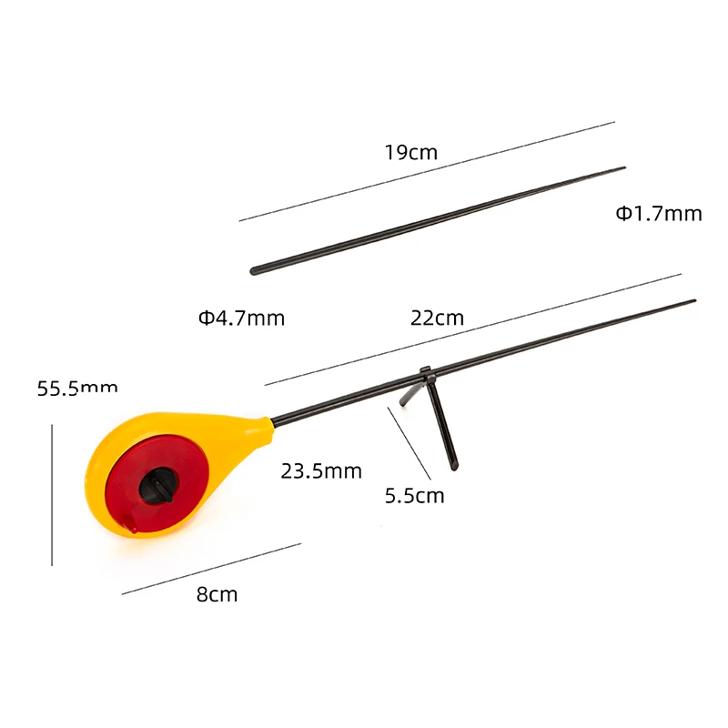 Зимняя удочка, Мини Удочка для подледной рыбалки, портативная уличная зимняя ультра-светильник, противоскользящая, АБС-пластик, Удочка с наконечником для удочки
