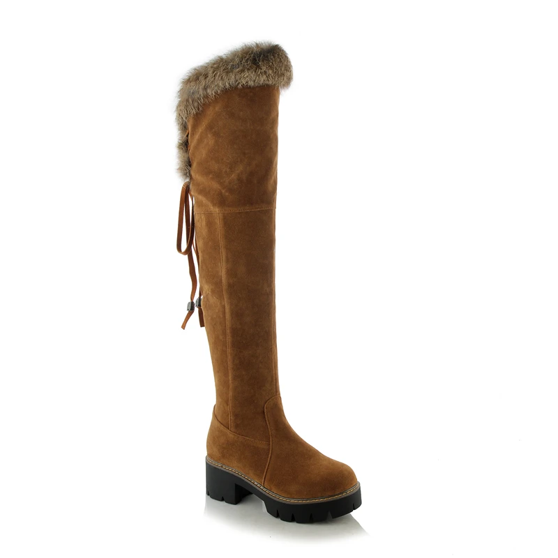 Г. Новые рыцарские сапоги до колена с искусственным мехом на осень-зиму модная женская обувь на квадратном каблуке Ботильоны размер 34-43x705