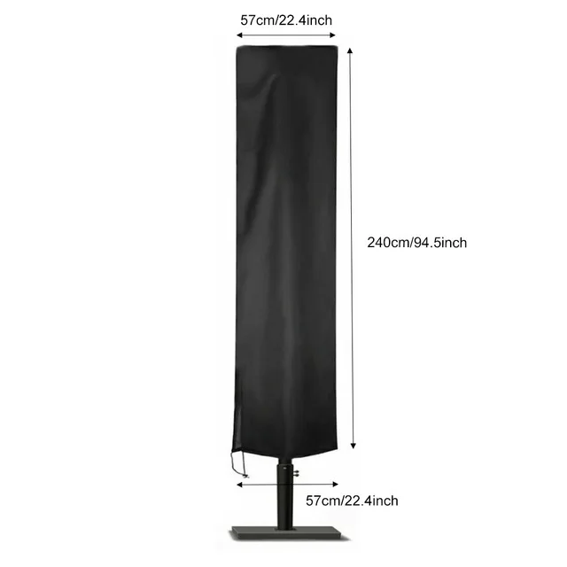 240x57x57cm black