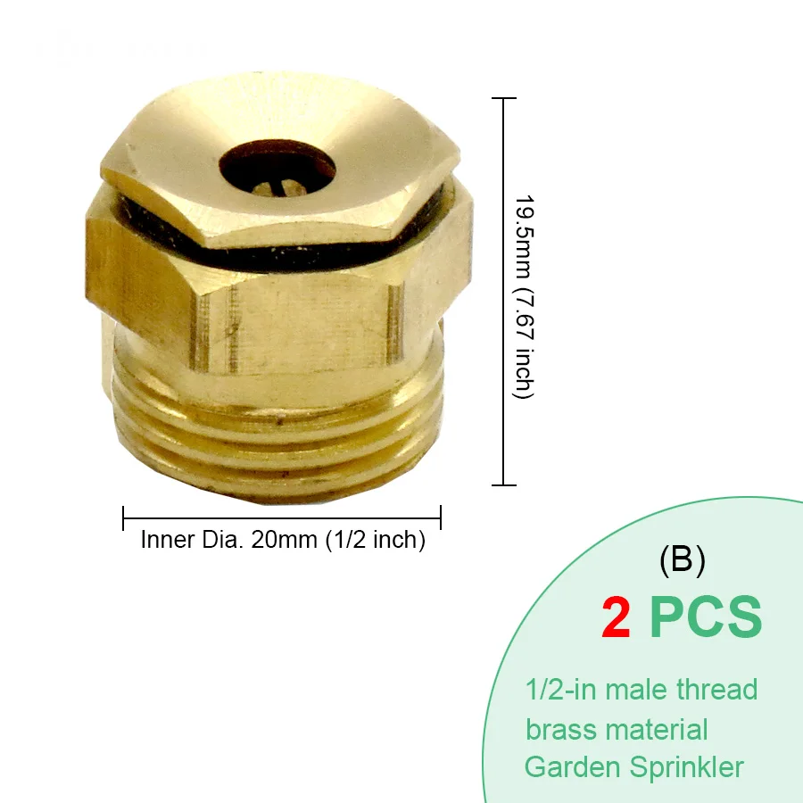 MUCIAKIE, латунная насадка, садовый распылитель, спрей, медная система охлаждения, насадка, оросительная нить, инструменты для полива тумана - Цвет: 2pcs - b