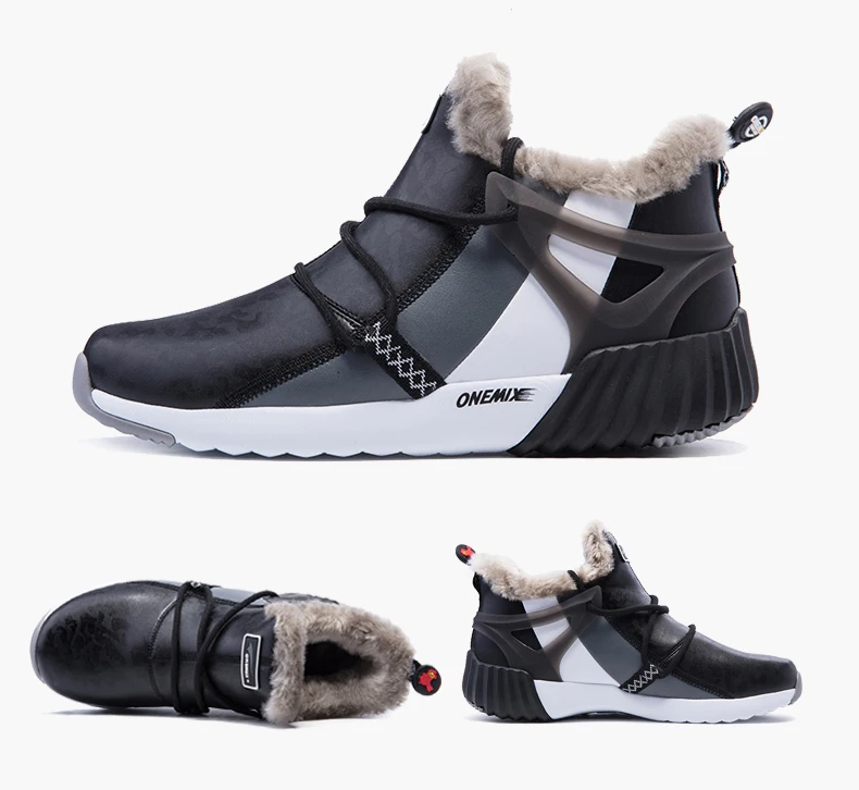 ONEMIX новые зимние мужские ботинки теплые шерстяные кроссовки уличная унисекс спортивная обувь удобные кроссовки распродажа
