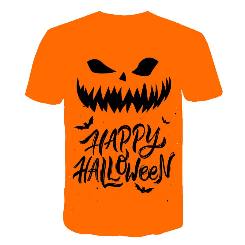 Светящиеся в темноте тыквы на Хэллоуин, крутая футболка для детей, мальчиков и девочек, летняя футболка детская футболка в стиле хип-хоп для малышей