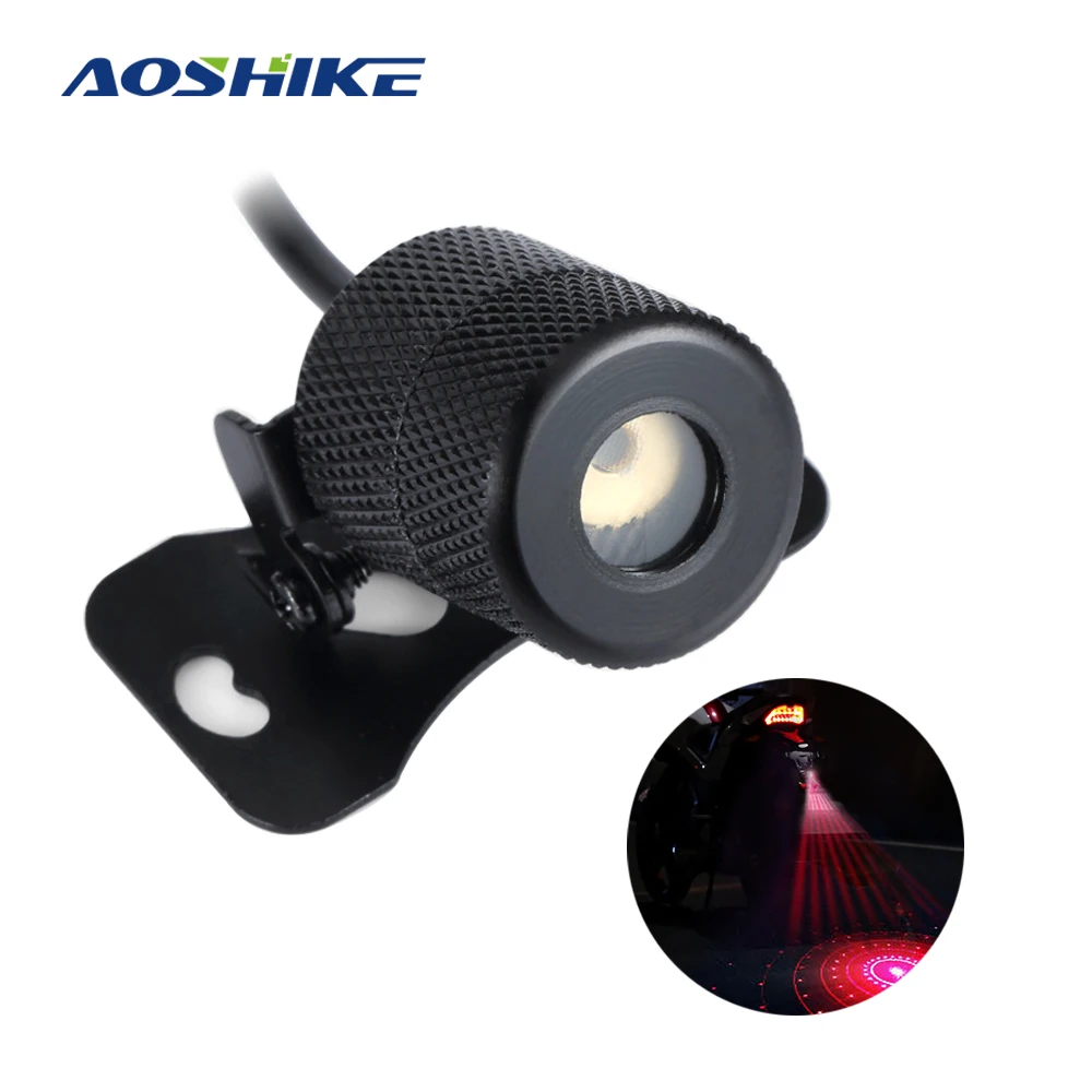 

AOSHIKE IPX4 Waterproof Anti-collision Laser Fog Light Auto Parking Stop Braking Signal Indicators Motorcycle LED Warning Lights