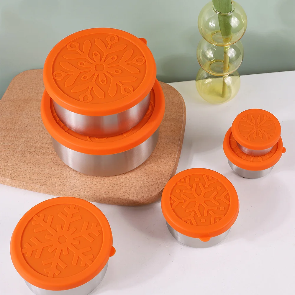 Round Stainless Steel Containers with Silicone Lids - What's Good