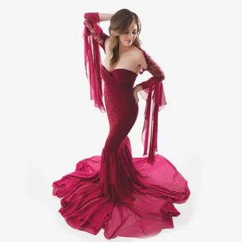 

Women Pregnants Maternity Photography Props Sleeveless Solid Lace Dress cotton Pregnant casual clothes summer Maternity Dress