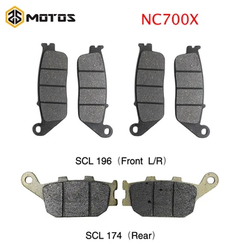 

ZS MOTOS- For Honda NC700X 2012 2013 2014 2015 Motorcycle Disc Brake Pads Semi-Metal Front Brake Pads and Rear Brake Pads Race