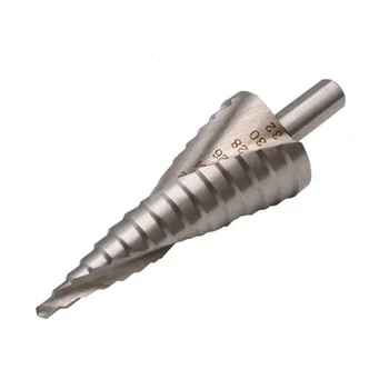 

HSS Step Drill Bits Drilling High Speed Steel Spiral Groove Power Tools Silver