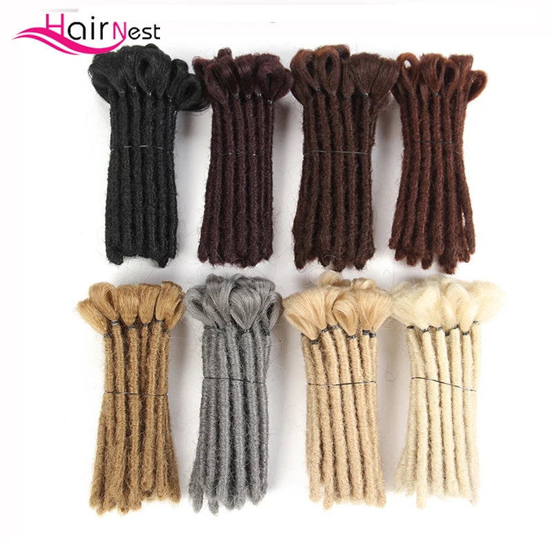 

Hair Nest Dreadlocks Hair Extensions Natural False Hair Locs Crochet Braiding Hair Extension Faux Locs Braids 15cm Length Blonde