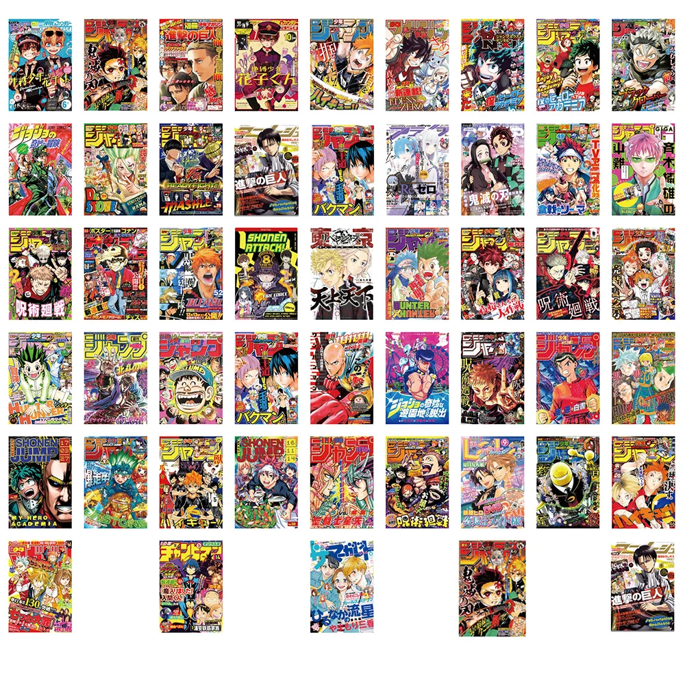 10/30/50PCS Anime Stickers Mix Attack on Titan HUNTER×HUNTER Sticker Bike Skateboard Motorcycle Phone Car Kid Toy Cartoon Decal