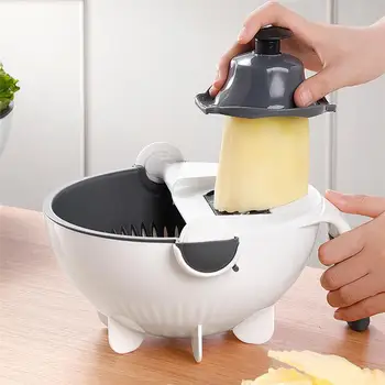 

Multi-functional Chopper Home Use Vegetable Chopping Cutter Dicer Grater Set Fruit Vegetable Washing Basket