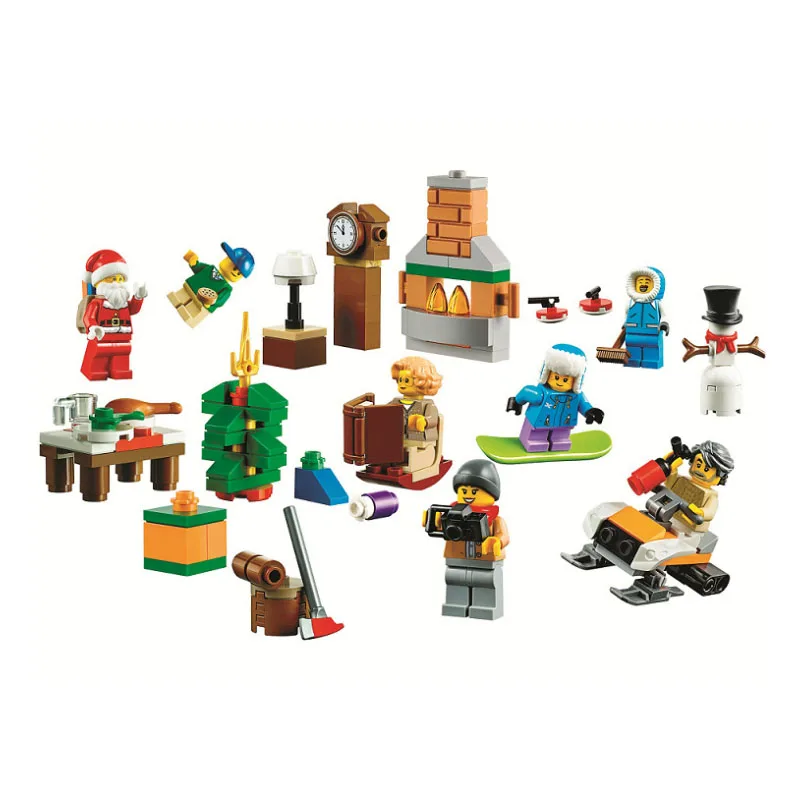 Najtaniej W magazynie 11446 272 sztuk seria miejska kalendarz adwentowy legoinglys klocki budowlane miasto cegły zabawki prezent na boże narodzenie 60235