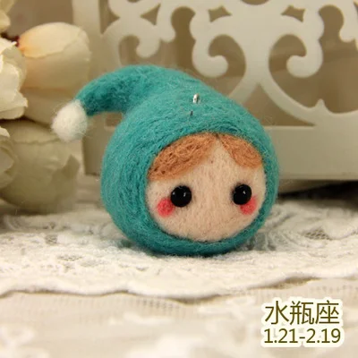 12 созвездий шерстяного фетра тычет Hand-made "сделай сам" студент одежда для родителей и ребенка Материал 3-4 см высоком каблуке Изысканная интересная высокое качество - Цвет: 11