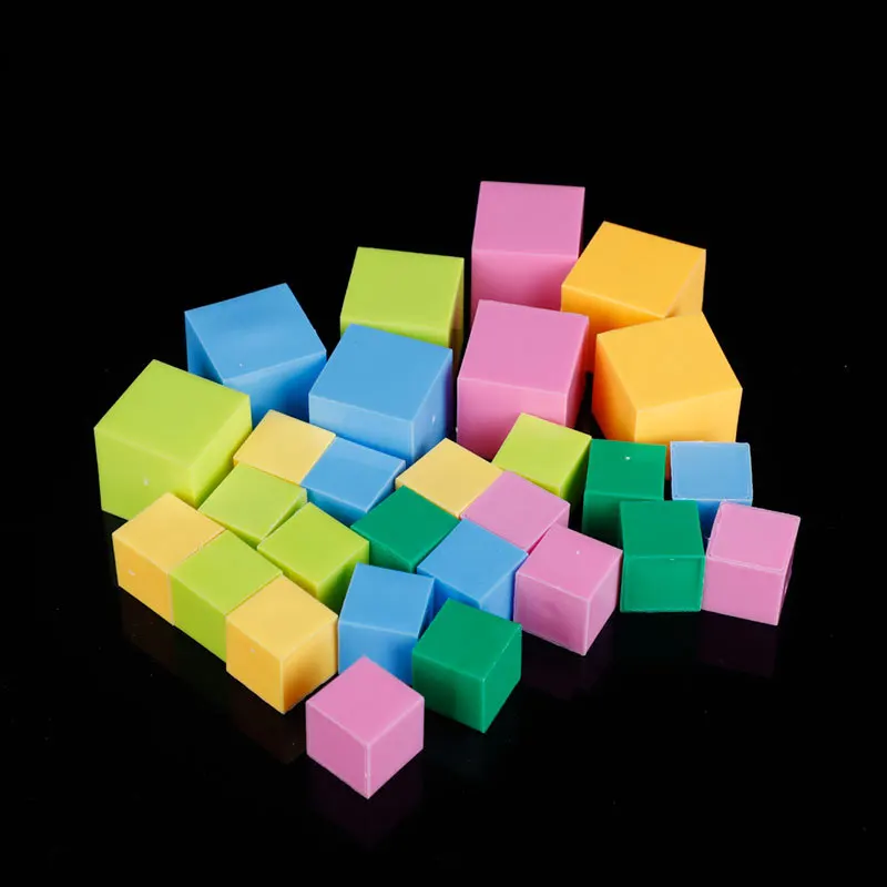 16 шт./компл. Цветной кубики модель Математика математические инструменты Обучающие ресурсы школьные канцелярские принадлежности аксессуары Подарки