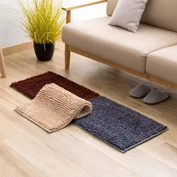 

Chenille Door Mat Anti-Slip Flannel Carpet Doormat Outdoor Bathroom Mat Bath Rug Kitchen Living Room Floor Mat Rug 60*40CM