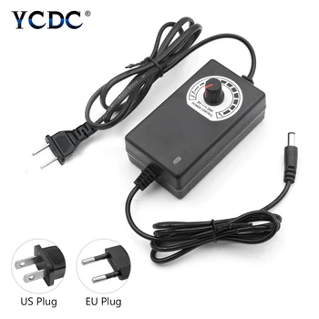 

AC 100-240V Adjustable Power Adapter Supply DC 3-12V 2A 9-24V 1A US/EU Plug For LED Strip Lights Wireless Routers DSL Modems