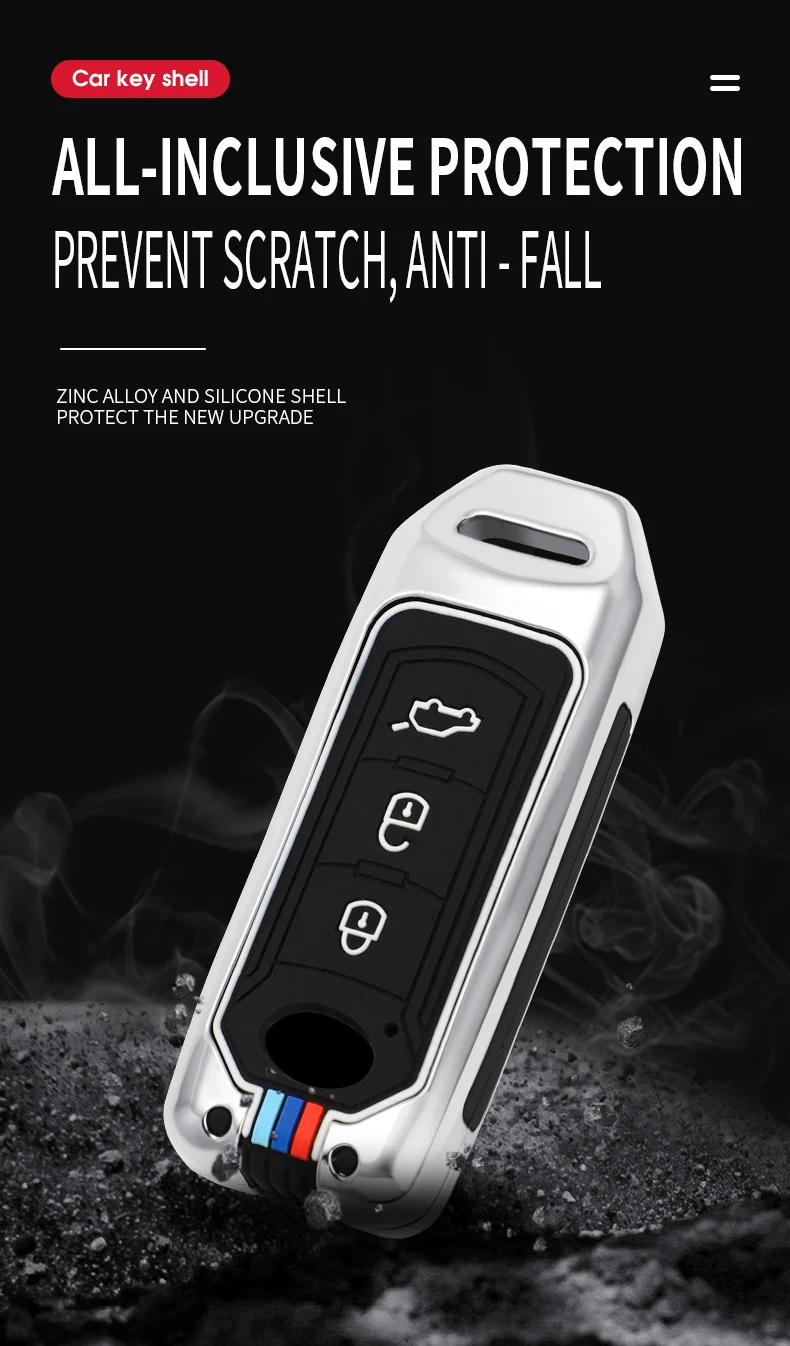 Custodia per chiave auto in lega di zinco Shell Fob per GAC Trumpchi GSG A3 GA3S GA5 GA6 GS4 GS8 portachiavi con protezione chiave accessori per anello - H74bb9ad9bd6d41bb944356e5ecd88a5aB