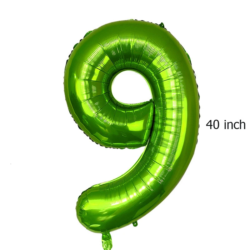 9 Fruit green 1 шт. 3" 40" фрукты зеленый цифра 0 1 2 3 4 5 6 7 8 9 фольгированные шары год Юбилей возраст День Рождения Вечеринка украшения - Цвет: 9 Fruit green