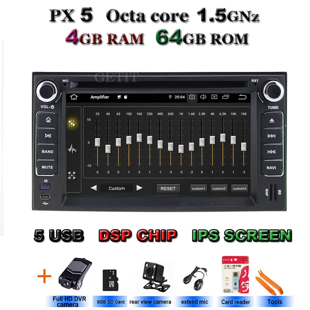 Ips Android 9,0 4G 64G Автомобильный dvd-плеер для KIA Ceed SORENTO SPORTAGE SPECTRA SEDONA STAR CARNIVAL CERATO CARENS gps радио - Цвет: PX5-Cams