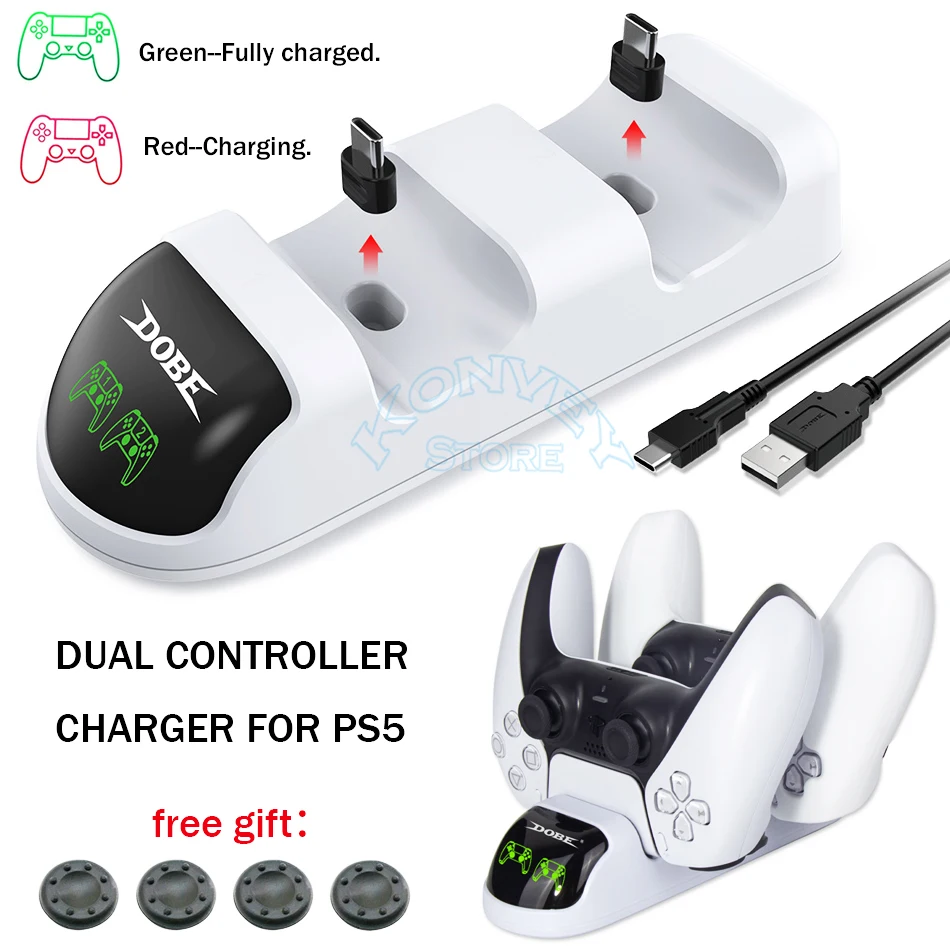 2020 Più Recente Dock Station Per Ricarica Rapida A Doppio Controller E Supporto Per Caricabatterie Con Impugnatura A Led Per Accessori Sony Playstati