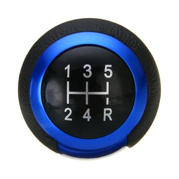 

Hot Universal Car 5 Speed Manual Gear Stick Shift Knob Shifter Lever Aluminum Alloy Leather Blue