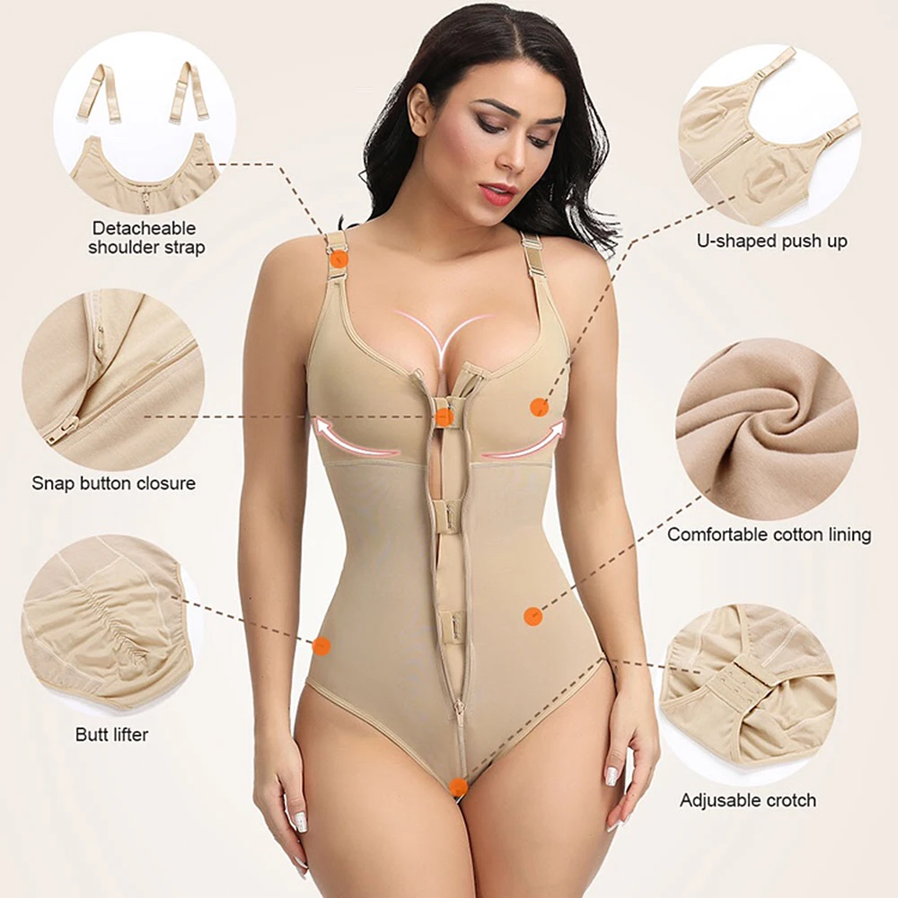 honeylove shapewear Fajas Colombianas Women's full Body Shapers Corset Waist Trainer Binders Shapewear Push Up Butt Lifter Slimming Sheath Underwear yummie shapewear