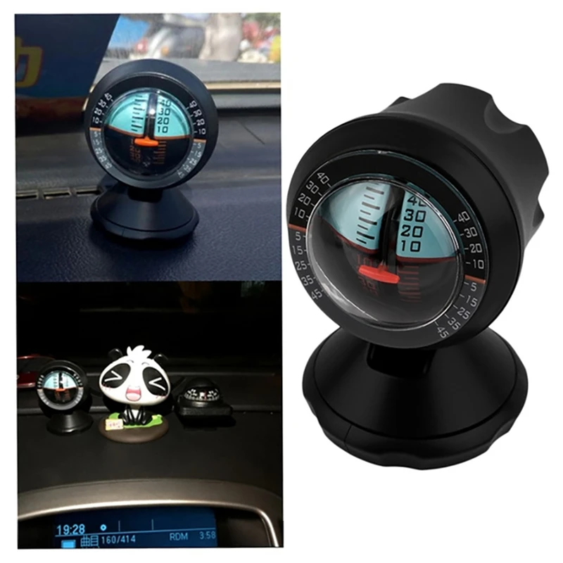 Auto Slope Meter Level Inclinometer Angle Slope Tilt Indicator Level Meter Gradient Balancer Finder Tool Compass Car High-precision Inclinometer For Car Vehicle 