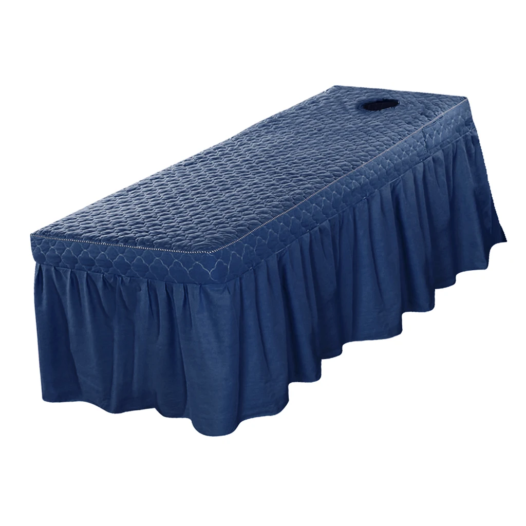 Blue Массажный стол для спины, юбка для красоты, постельное белье, чистый хлопок, 75x31 дюймов, косметическая простыня, покрывало, постельные принадлежности, 21 дюйм - Цвет: Blue