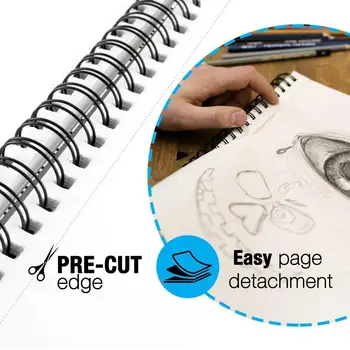 

2 Pack Sketch Book With 100 Pages Each Professional Quality