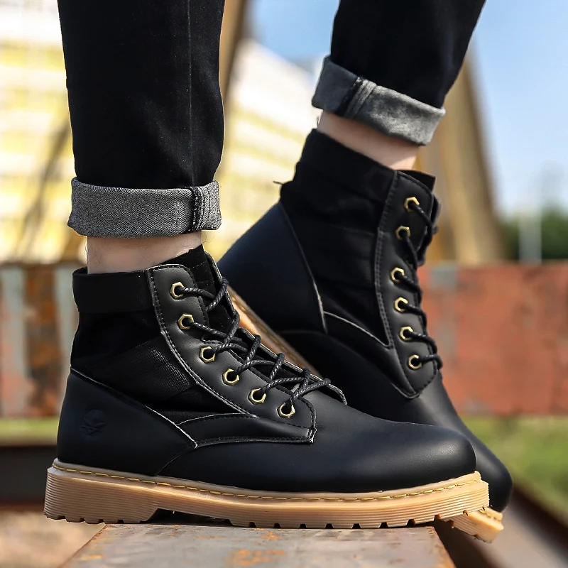 Новые ботильоны мужские кожаные модные трендовые ботинки с ручной обработкой брендовые дизайнерские удобные мужские ботинки высокого качества botas hombre
