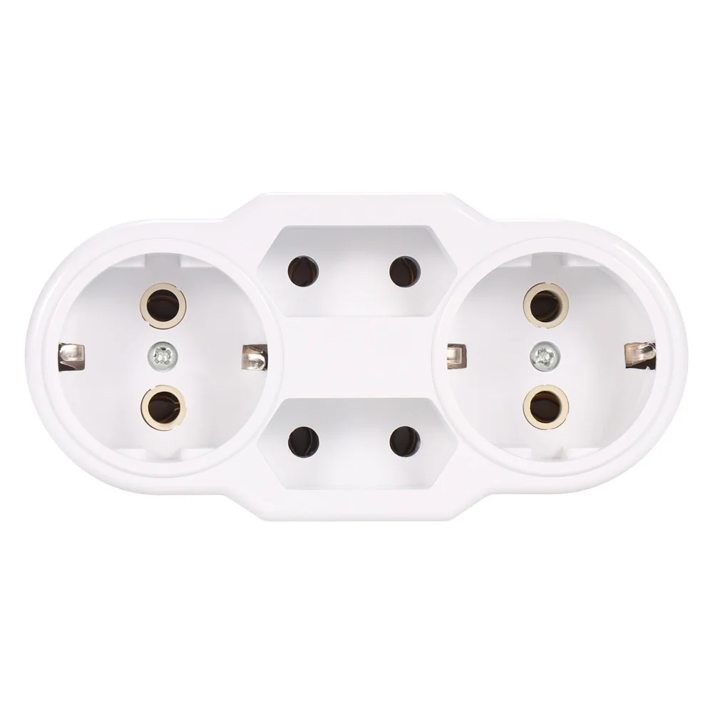 

New Traveling EU Plug Professional Conversion Socket 1 TO 4 Way EU Standard Power Adapter Socket Outdoor Socket AC 110~250V