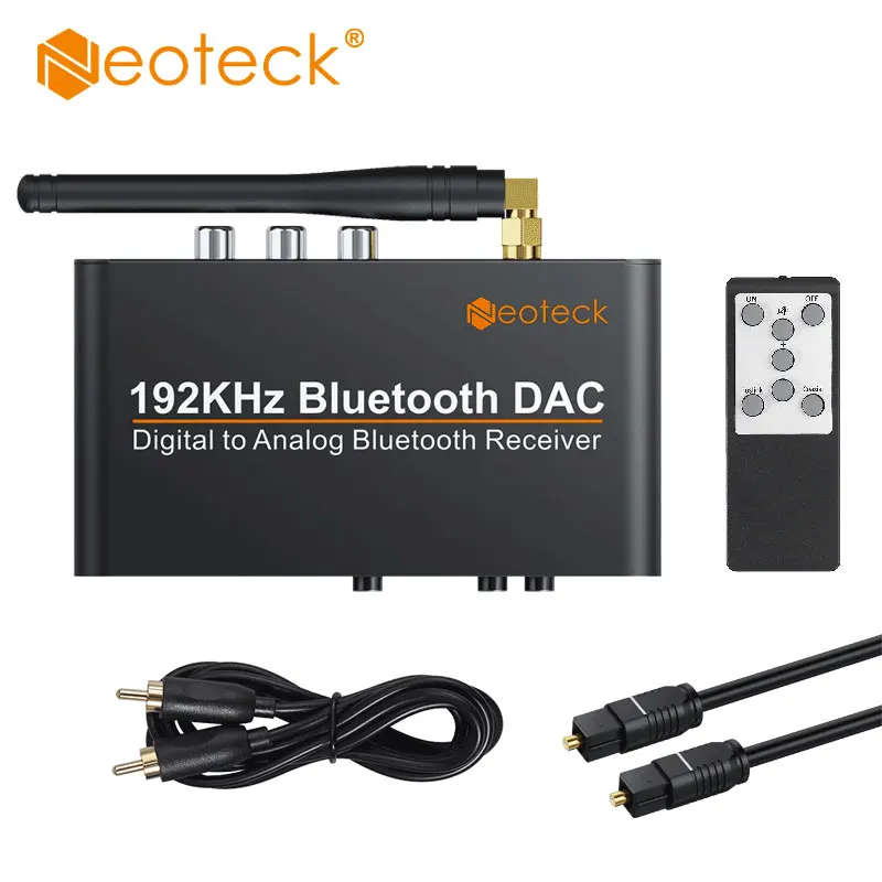 Neoteck 192Khz Bluetooth DAC with Remote Control Built in Bluetooth V5