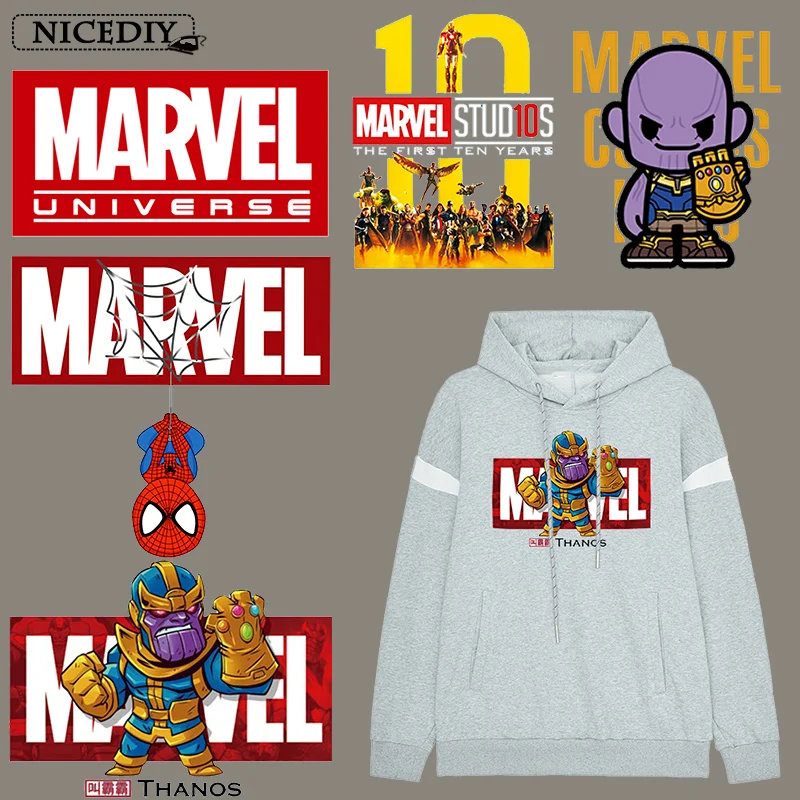 

Movie Applique On Clothes Marvel Iron On Transfers For Clothes The Avengers Heat Transfer Vinyl Sticker Hippie Badge Decor DIY
