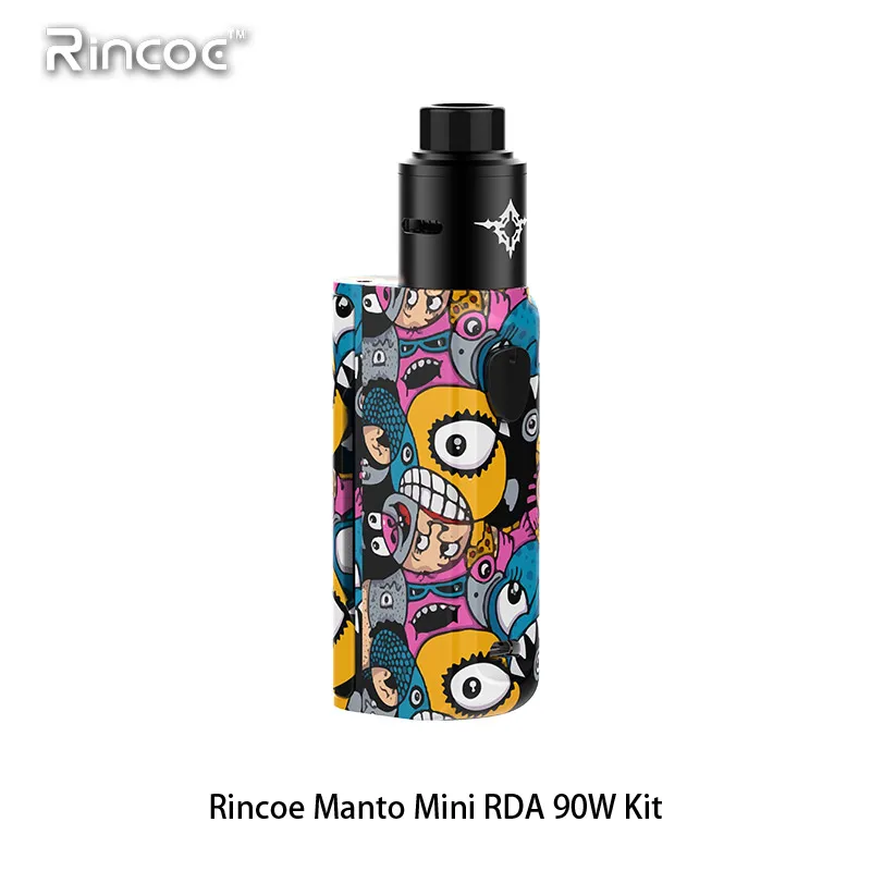 

Rincoe Manto Mini 90W RDA Kit Vape Single 18650 Battery Electronic Cigarette Small Size Full Battery Output PC Material Ecig Kit