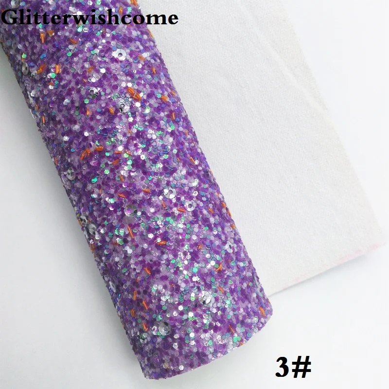 3 Glitterwishcome 30X134 см мини-ролл, ткань с блестками, виниловые обои для бантом блестящие туфли-лодочки на устойчивом кожаный тканевый Виниловый фон для банты, GM199 - Цвет: 3