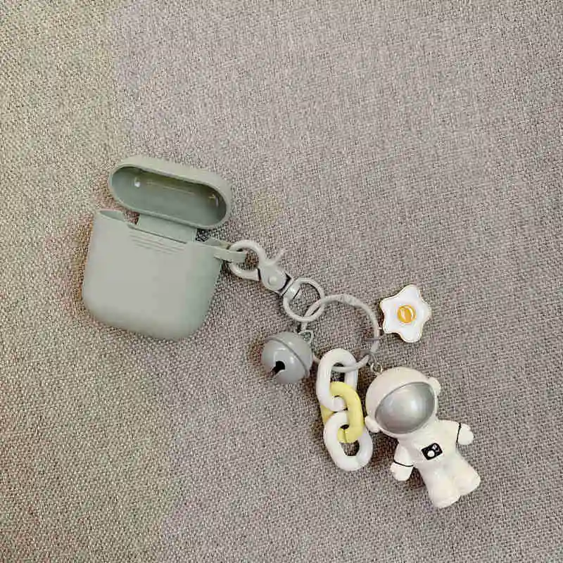 LOVERONY Bluetooth наушники силиконовый чехол для Apple AirPods 2 1Earpods Защитная крышка Fundas Spaceman подвеска милый Air pods Coque