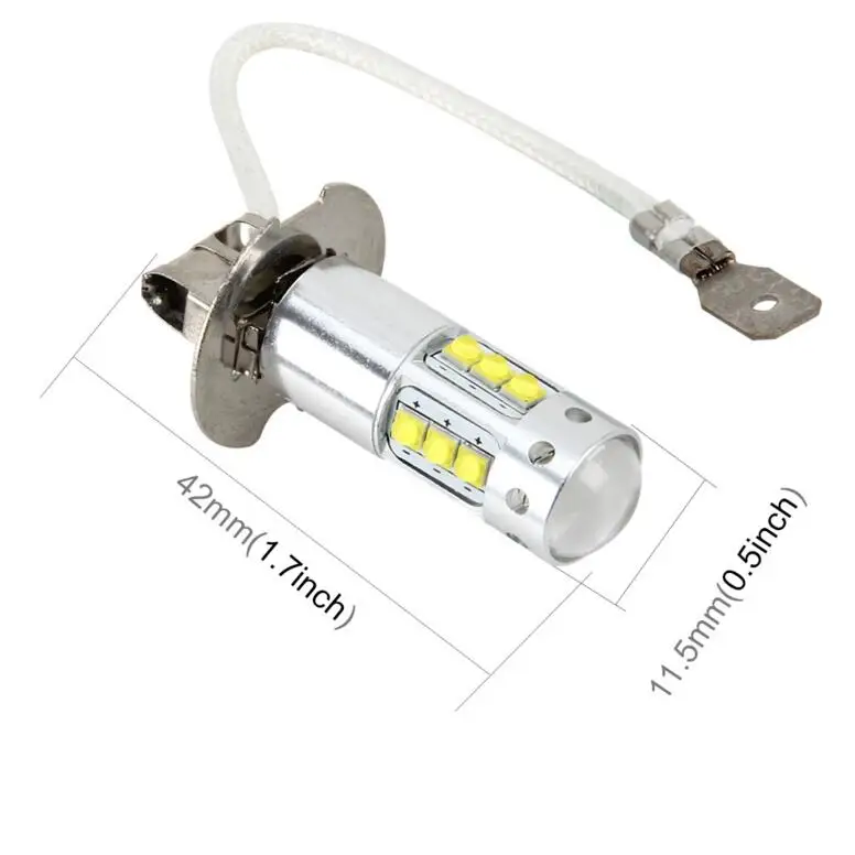 

2pcs CreeChips! Pair H3 12V 80W Fog Light Socket LED Chips Fit Fog Light Bulbs Replace Halogen Lamp Super White