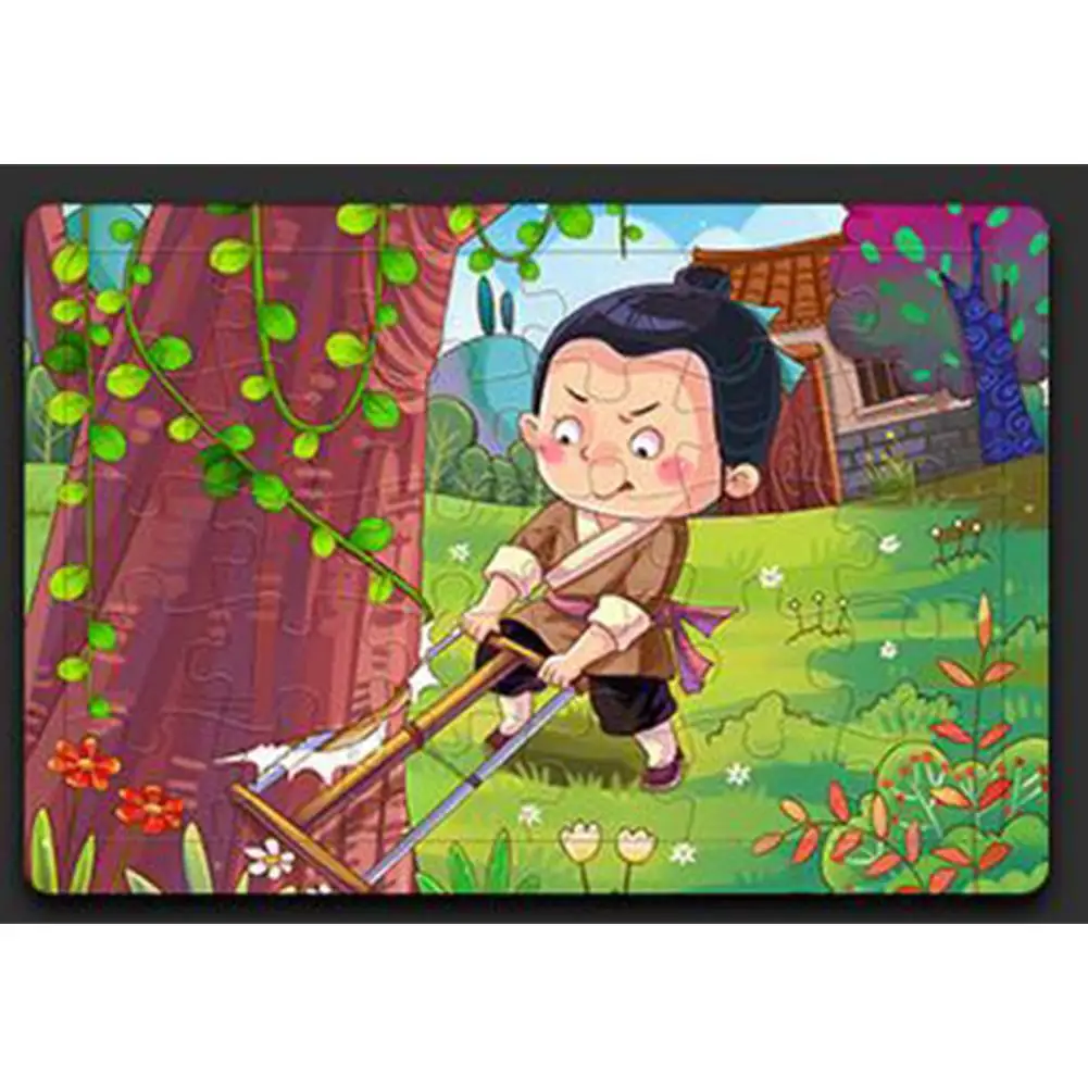 30 штук деревянный мультфильм шаблон обучающая игрушка-головоломка для детей