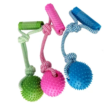 

Pet Molar Bite Toy Cleaning Teeth Safe Elasticity Soft For Dog Puppy Toy Dog Ball Biting Toy Rubber Molar Teeth Toy