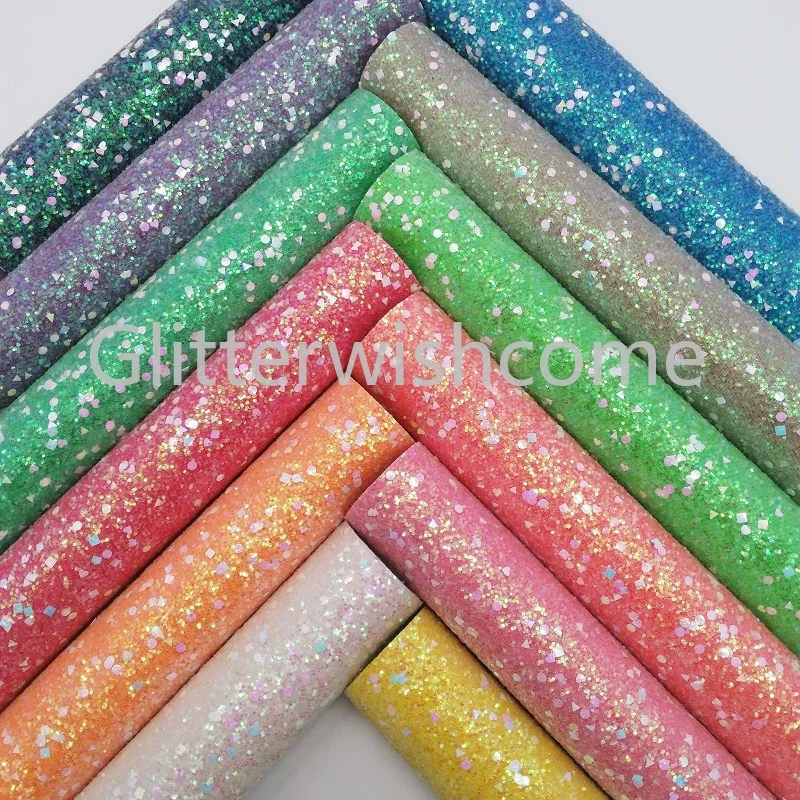 Мини-рулон винила Glitterwishcome 30 х134 см для бантов крупный блестящий кожаный материал